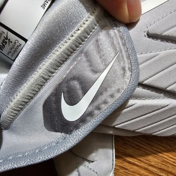 Nike Superbad Football Gloves Grey White 3XL Receiver Padded Rubber Camo New - Picture 2 of 12